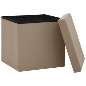 Hocker Cappuccino-Braun mit Stauraum