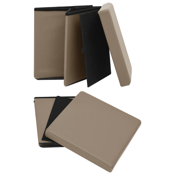 Hocker Cappuccino-Braun mit Stauraum