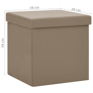 Hocker Cappuccino-Braun mit Stauraum