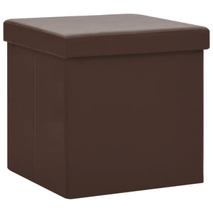 Hocker mit Stauraum 2er-Set Braun