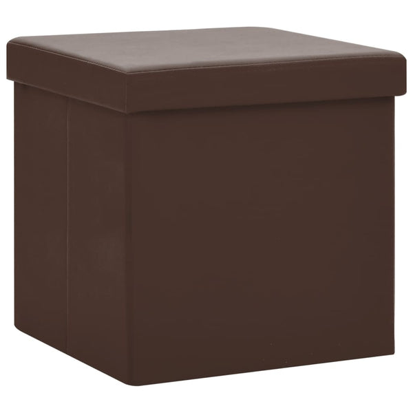 Hocker mit Stauraum 2er-Set Braun