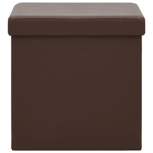 Hocker mit Stauraum 2er-Set Braun