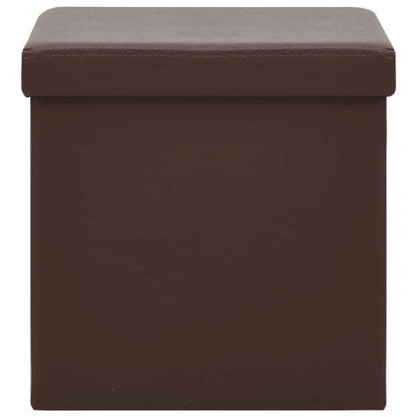 Hocker mit Stauraum 2er-Set Braun