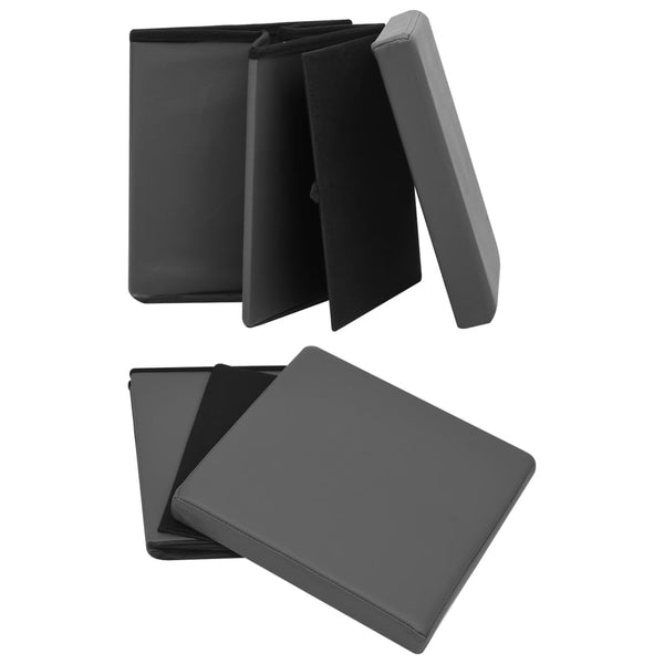 Hocker mit Stauraum 2er-Set Grau