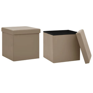 Hocker mit Stauraum Cappuccino-Braun 2er Set