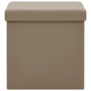 Hocker mit Stauraum Cappuccino-Braun 2er Set
