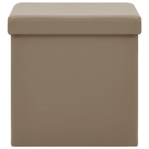 Hocker mit Stauraum Cappuccino-Braun 2er Set