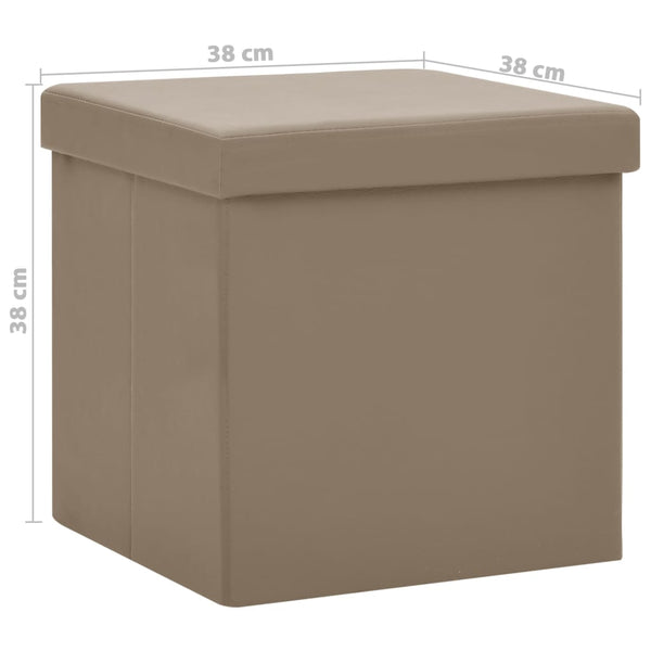 Hocker mit Stauraum Cappuccino-Braun 2er Set