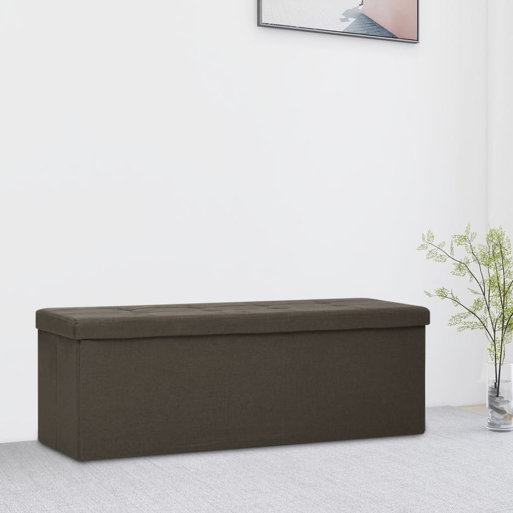 Faltbare Sitzbank Dunkelbraun mit Stauraum