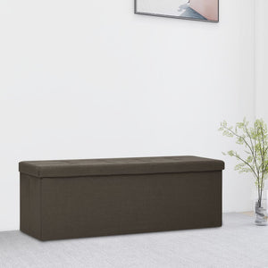 Faltbare Sitzbank Dunkelbraun mit Stauraum