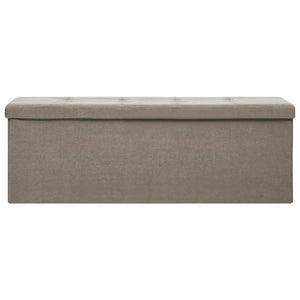 Faltbare Sitzbank Taupe Leinenoptik