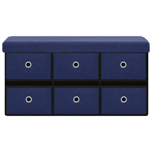 Faltbare Sitzbank Blau mit Stauraum