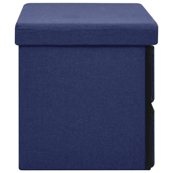 Faltbare Sitzbank Blau mit Stauraum