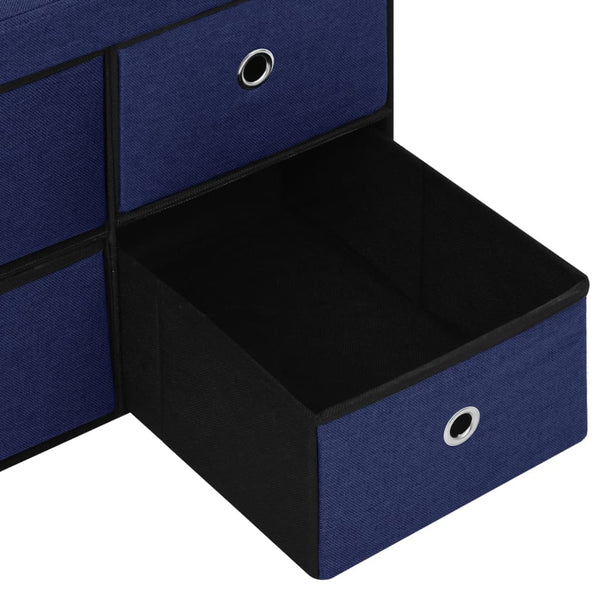 Faltbare Sitzbank Blau mit Stauraum