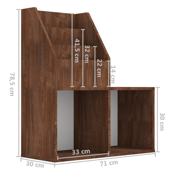 Kinder Bücherregal Braun Eiche