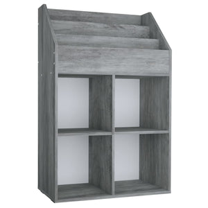 Kinder Bücherregal Betongrau 71x30x114 cm