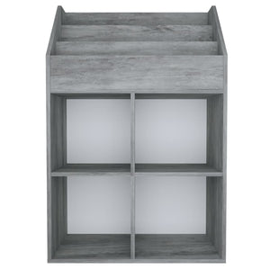 Kinder Bücherregal Betongrau 71x30x114 cm