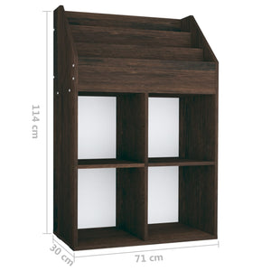 Kinder Bücherregal Räuchereiche, 71 cm