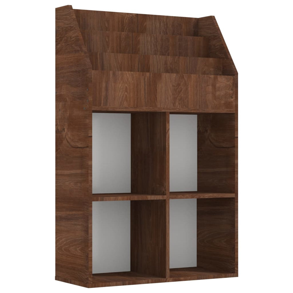 Kinder Bücherregal Braun Eiche 71x30x114cm