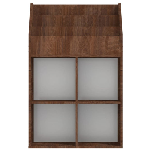Kinder Bücherregal Braun Eiche 71x30x114cm