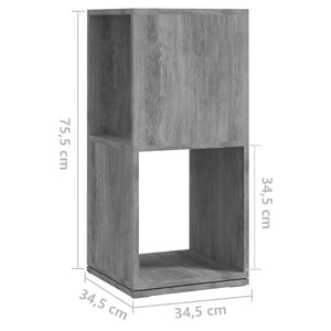 Drehregal Betongrau, 75,5 cm hoch
