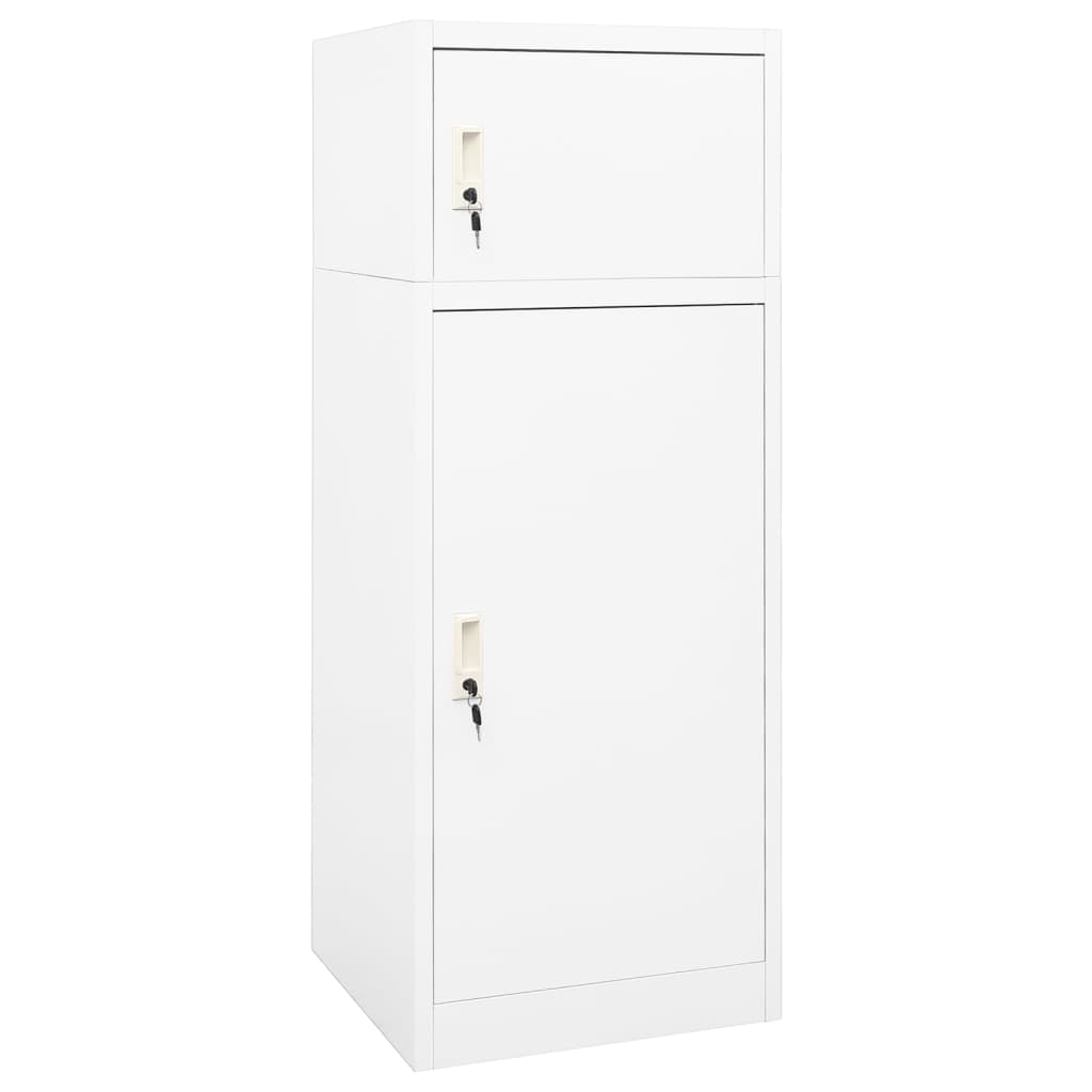 Weißer Sattelschrank aus Stahl, 140 cm