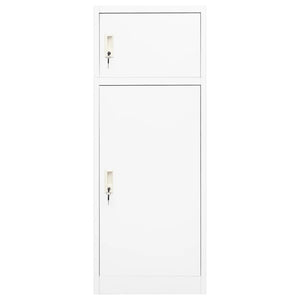 Weißer Sattelschrank aus Stahl, 140 cm