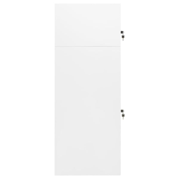 Weißer Sattelschrank aus Stahl, 140 cm