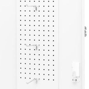 Weißer Sattelschrank aus Stahl, 140 cm