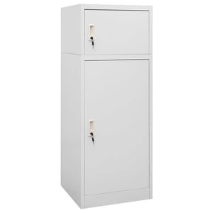 vidaXL Armoire à selles gris clair 53x53x140 cm Acier