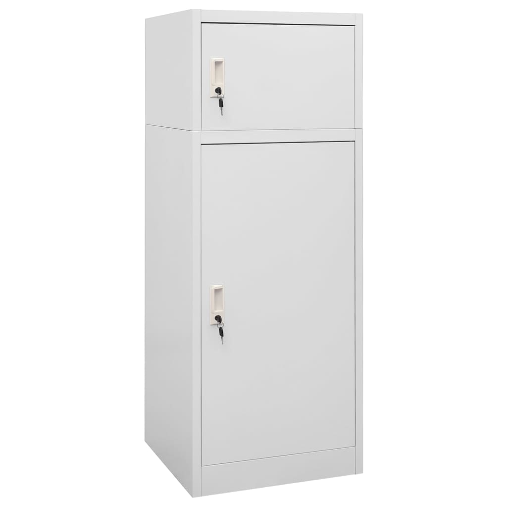 vidaXL Armoire à selles gris clair 53x53x140 cm Acier