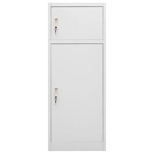 vidaXL Armoire à selles gris clair 53x53x140 cm Acier