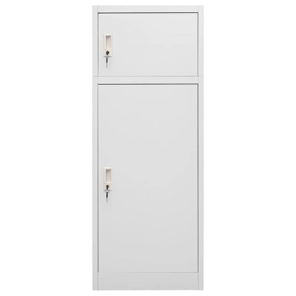vidaXL Armoire à selles gris clair 53x53x140 cm Acier