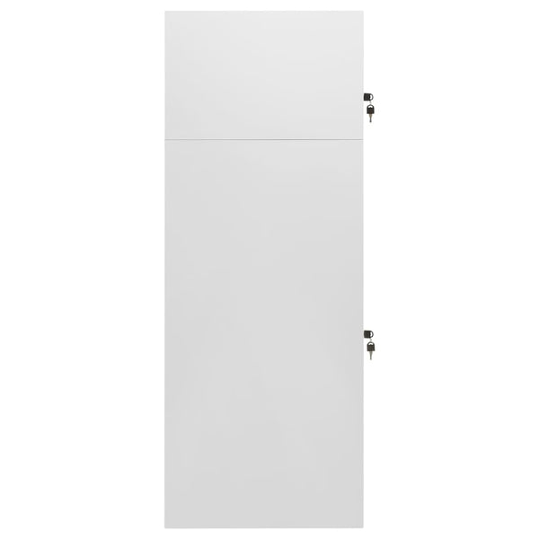 vidaXL Armoire à selles gris clair 53x53x140 cm Acier