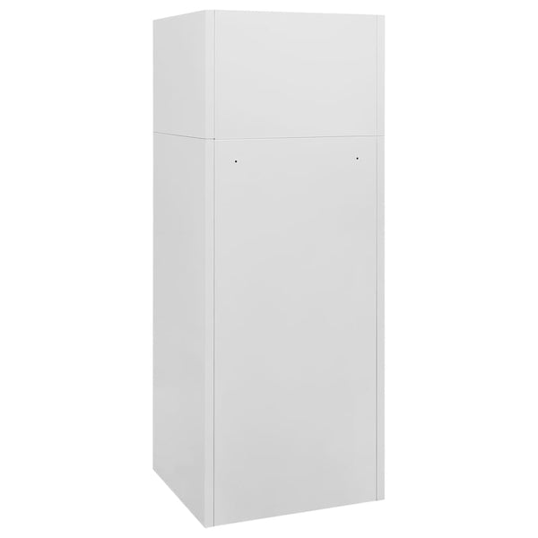 vidaXL Armoire à selles gris clair 53x53x140 cm Acier