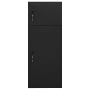 Schwarzer Sattelschrank aus Stahl, 53x53x140 cm