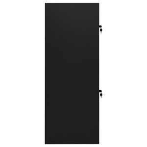 Schwarzer Sattelschrank aus Stahl, 53x53x140 cm