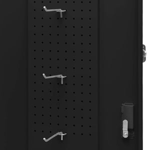 Schwarzer Sattelschrank aus Stahl, 53x53x140 cm