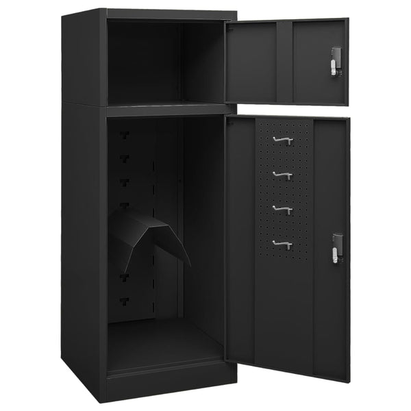 Sattelschrank Anthrazit Stahl 53x53x140cm