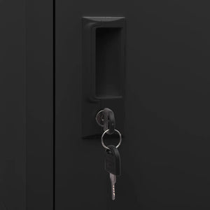 Sattelschrank Anthrazit Stahl 53x53x140cm