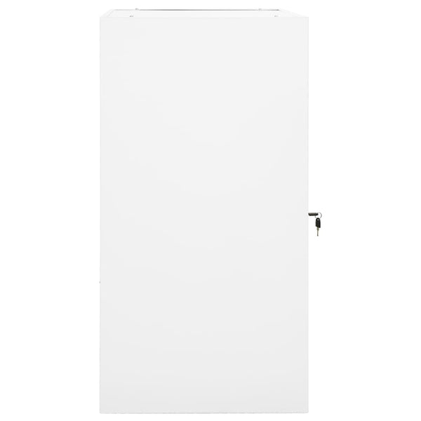 Weißer Sattelschrank aus Stahl, 105 cm hoch