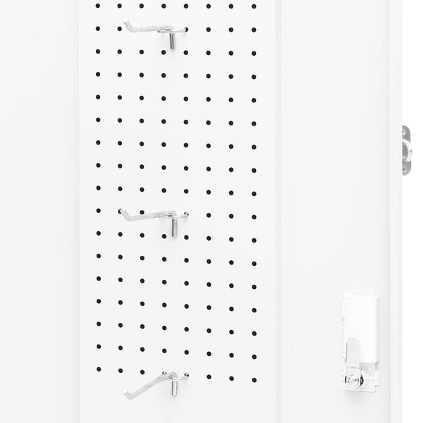 Weißer Sattelschrank aus Stahl, 105 cm hoch