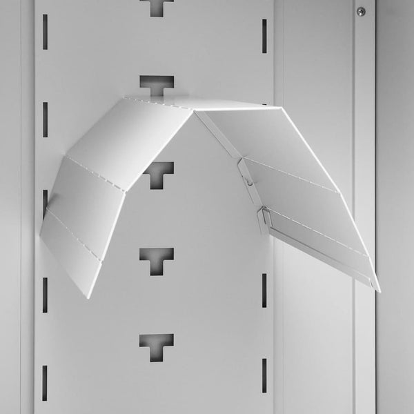 Sattelschrank Hellgrau Stahl 53x53x105 cm