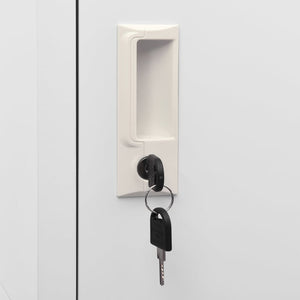 Sattelschrank Hellgrau Stahl 53x53x105 cm