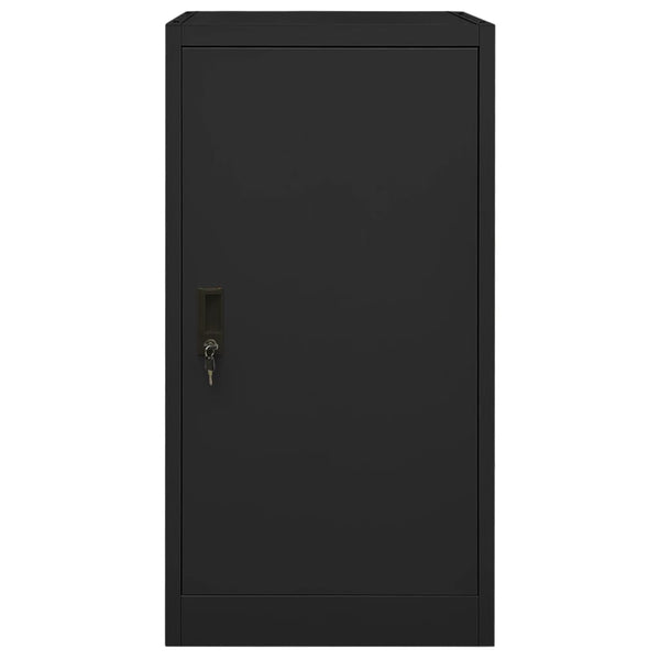 Sattelschrank Schwarz Stahl 53x53x105cm
