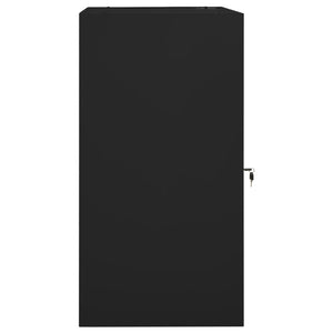 Sattelschrank Schwarz Stahl 53x53x105cm