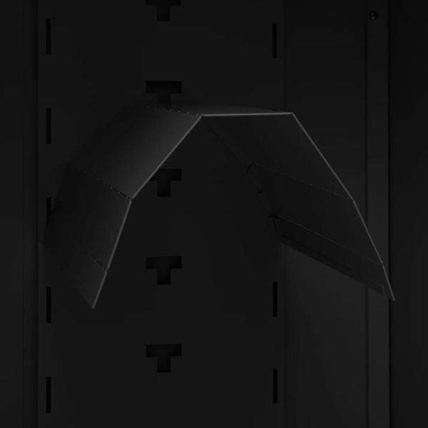 Sattelschrank Schwarz Stahl 53x53x105cm