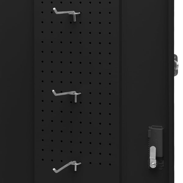 Sattelschrank Schwarz Stahl 53x53x105cm