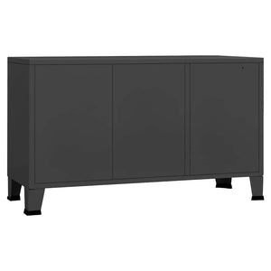 Anthrazit Sideboard 105cm Metall/Glas