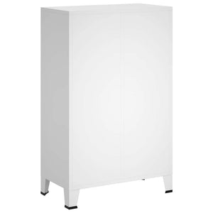 Weißer Kleiderschrank im Industrie-Stil, 67x35x107 cm